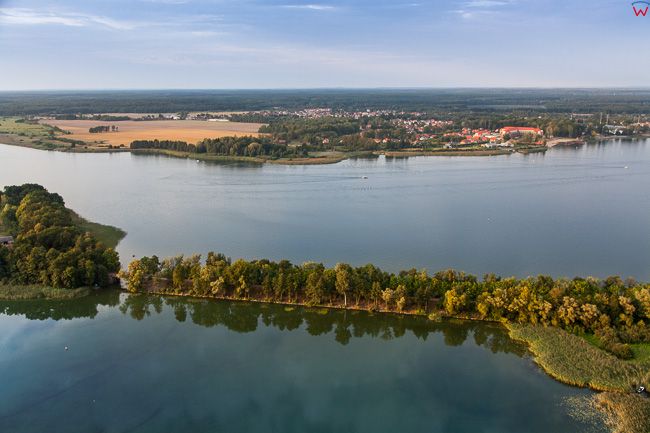 Ostroda/Czarny Rog, jezioro Drweckie. EU, Pl, Warm-Maz. Lotnicze.